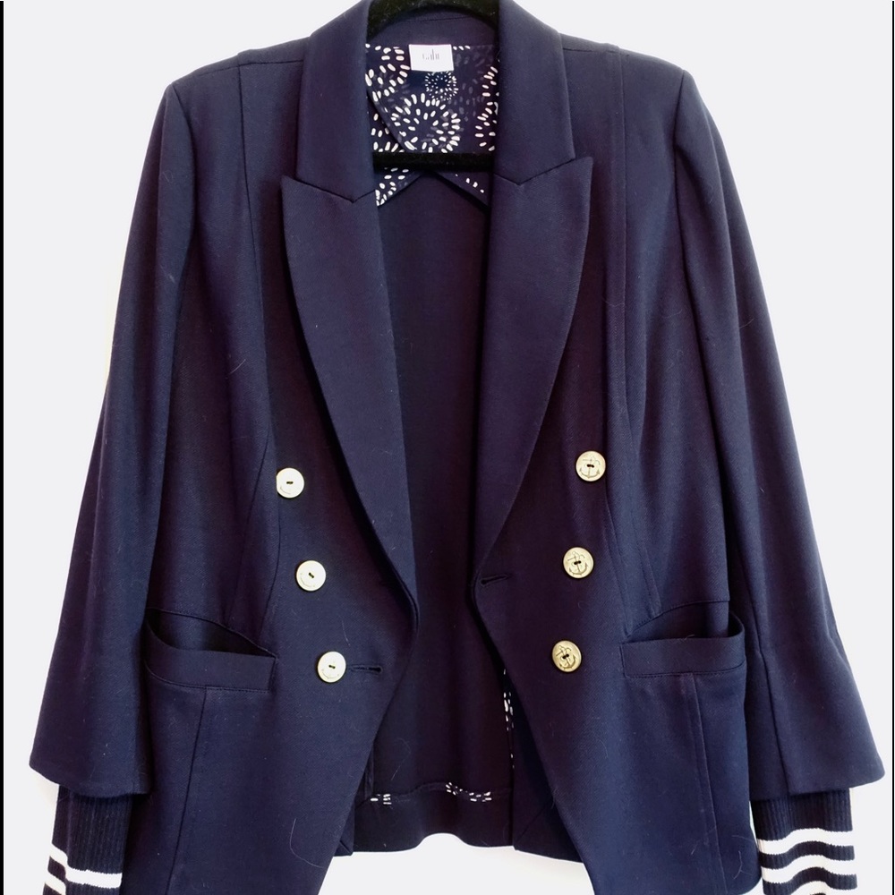CAbi Blue Double Breasted Jacket